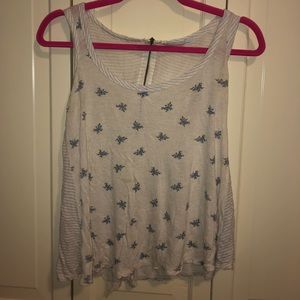 Flower and striped t shirt